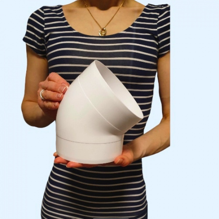 12,5ККП ERA Колено ККП D125 45° пластик