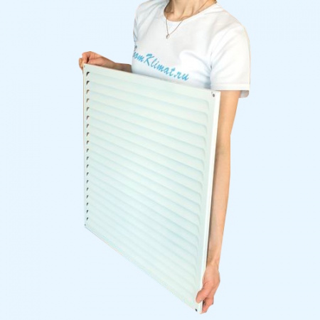 РМ 500х500 белая Решётка вентиляционная металлическая