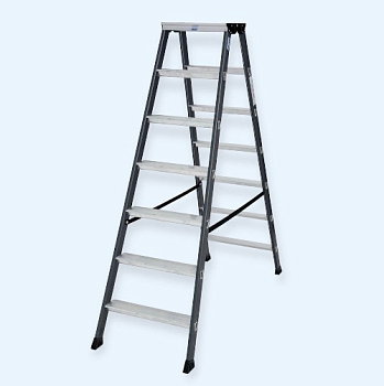 Krause Monto SePro D 2x7 (125842) Двухсторонняя лестница стремянка с анодированным покрытием  Krause Monto SePro D 2x7 (125842) Двухсторонняя лестница стремянка с анодированным покрытием
