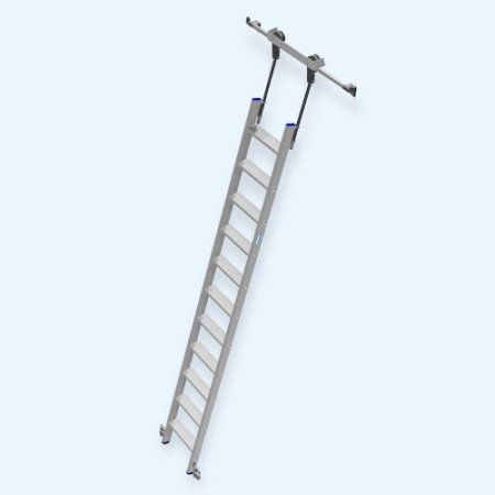 Лестница стеллажная для трубчатой шины Stabilo Krause 11 ступеней (819369)