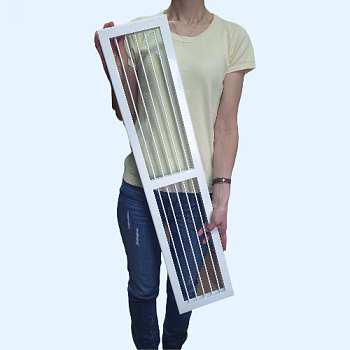 1WA 800*150 Shuft алюминиевая настенная однорядная решетка с регулируемыми жалюзи