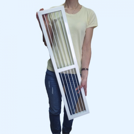 1WA 800*150 Shuft алюминиевая настенная однорядная решетка с регулируемыми жалюзи