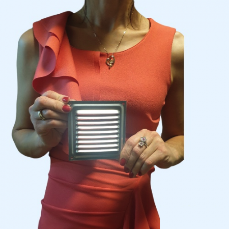 100х100 хром Решётка металлическая без бортика