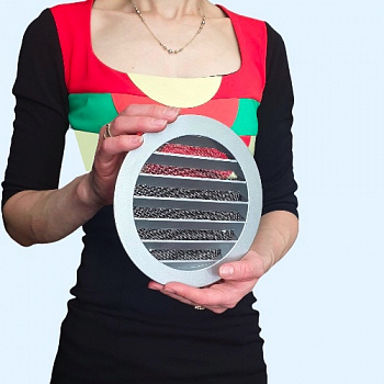 15РКМ фланец D150 сетка D180 алюминий ERA STREETLINE Решетка вентиляционная РКМ