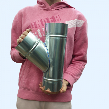 Тройник оцинкованный 45гр./100 Ц