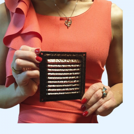 100х100 медь Решётка металлическая без бортика