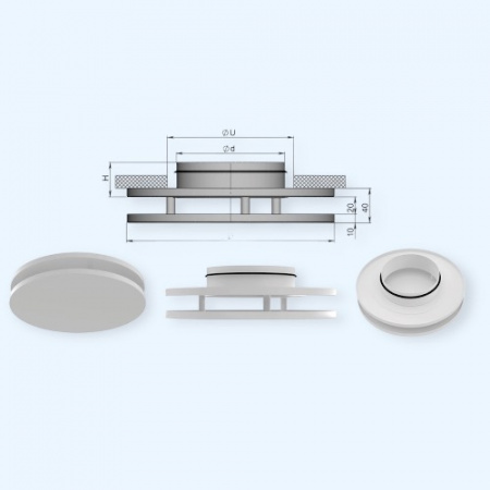 LCAN 125 Airone Плоский универсальный потолочный диффузор LCAN 125 Airone Плоский универсальный потолочный диффузор