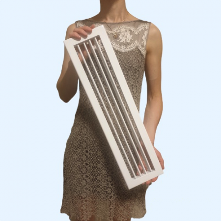 1WA 500*100 Shuft алюминиевая настенная однорядная решетка с регулируемыми жалюзи