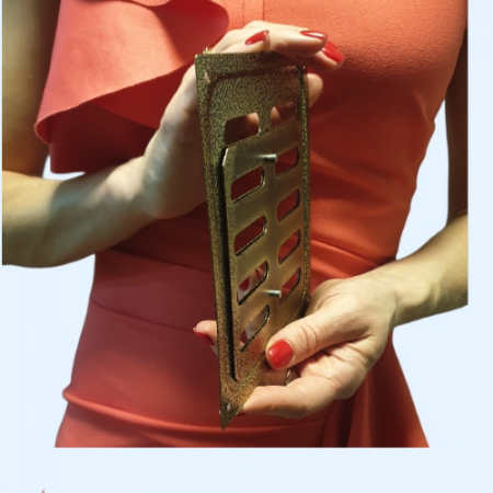 160х160 с задвижкой бронза Решетка вентиляционная металлическая