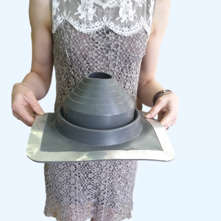 Манжета кровельная комби №4 серая EPDM (75-160 мм)