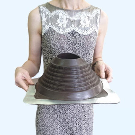 Манжета кровельная прямая №6 коричневая EPDM (127-228 мм)