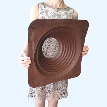 Манжета кровельная прямая из термостойкой EPDMп резины коричневая №8 (178-330 мм)