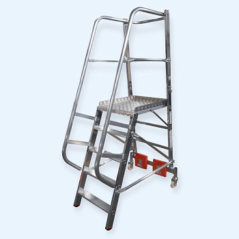 Лестница с платформой Vario траверса 750 Krause 5 ступеней (833006)