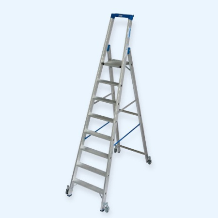 Передвижная алюминиевая стремянка KRAUSE STABILO 8 ступеней (124654)