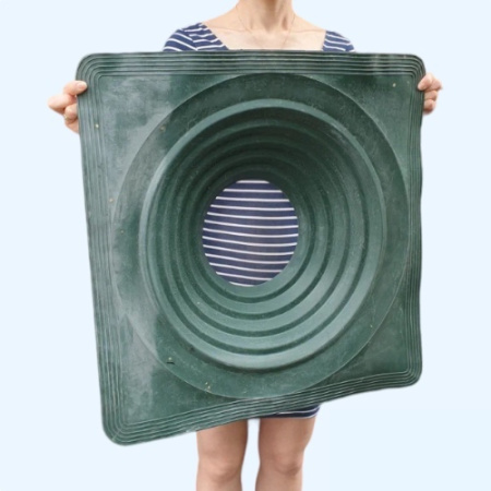 Манжета кровельная прямая из термостойкой EPDMп резины зеленая № 9 (254-502 мм)