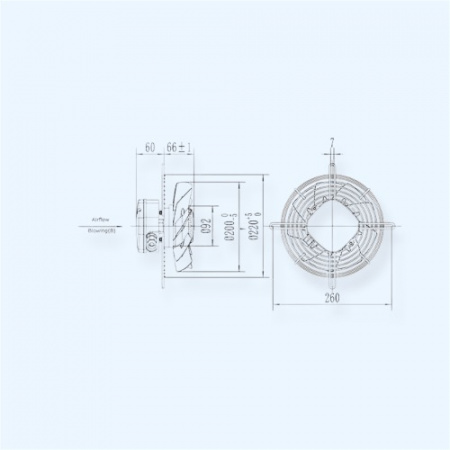 YWF-2E-200B-92/15-G Flat Weiguang Осевой вентилятор