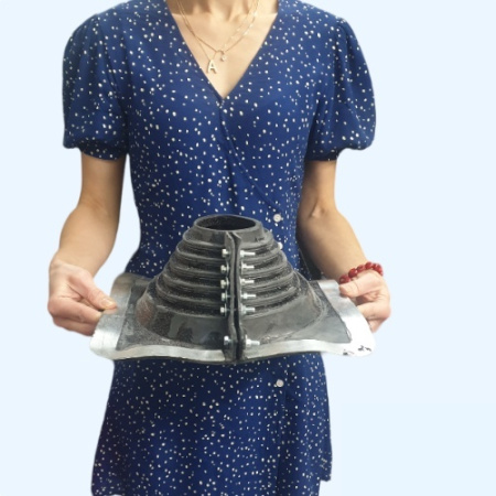 №4R черная (75-160) Манжета кровельная разъемная из термостойкой резины EPDMп