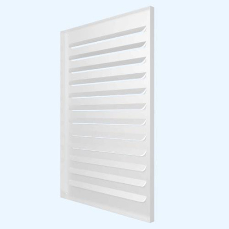 Решетка вентиляционная МВР жалюзи 400х600 окрашенная сталь белый ERA