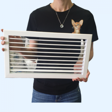 1WA 400*200 Shuft алюминиевая настенная однорядная решетка с регулируемыми жалюзи