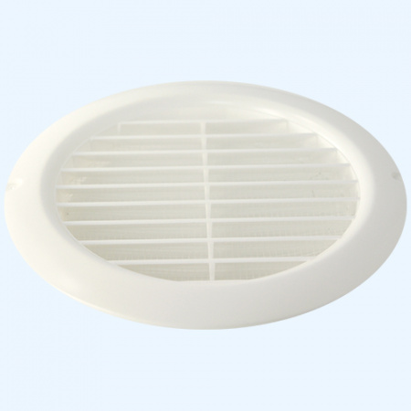 Решетка вентиляционная пластиковая круглая Vents МВ 150 бВС белая
