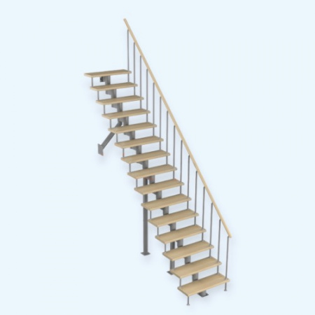 Стандарт 180 (h 2700-2850 Лесенка Модульная лестница прямой марш