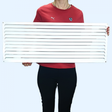 РМ 800х300 белая Решётка вентиляционная металлическая