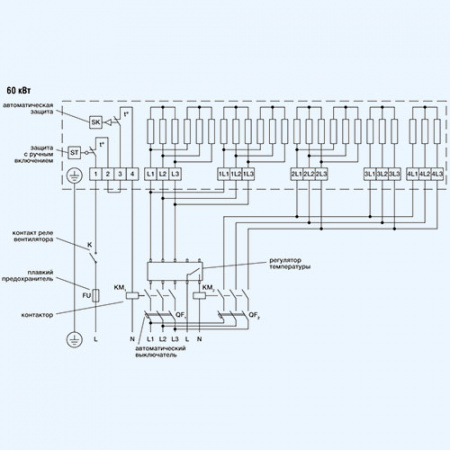 ZES 1000*500-60 ZILON Электрический нагреватель для прямоугольного канала