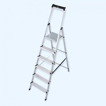 KRAUSE MONTO SOLIDY 6 ступеней (126245) Алюминиевая стремянка с крюком для ведра