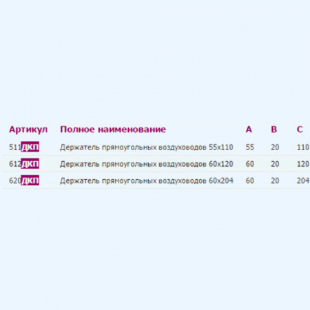 620ДКП ERA Держатель ДКП 60х204 пластик