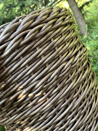 Кашпо конус из искусственного ротанга бронзовый орех 30 литров