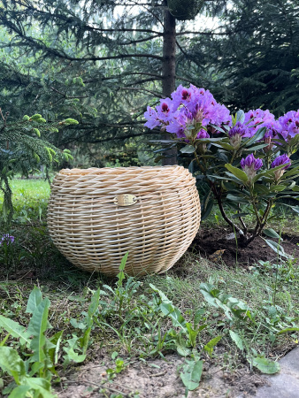 Кашпо-шар из искусственного ротанга  карри 12 литров