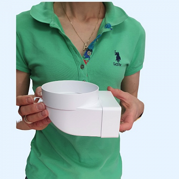 511СК10ФП ERA Переходник СКФП D100 90° 55х110 пластик