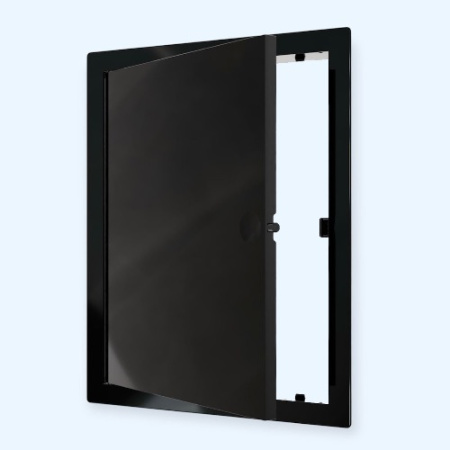 L1520N black Люк ревизионный LN фланец 150х200 нажимной 172х222 пластик black EVECS