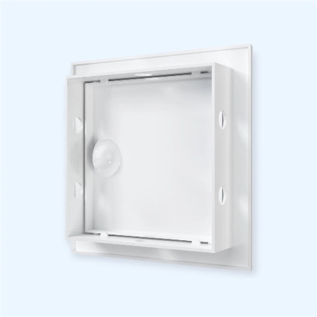 Л1010Р Люк ревизионный ЛР фланец 98х98 ручка 122х122 пластик EVECS