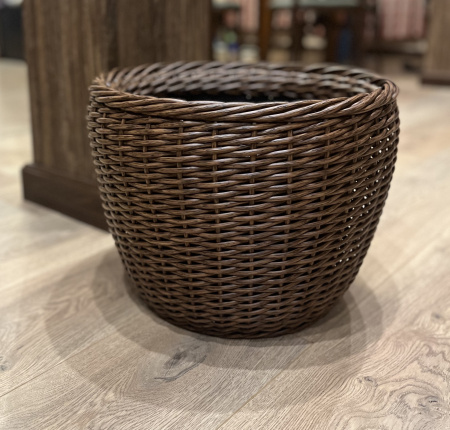 Кашпо из искусственного ротанга орех 20 литров