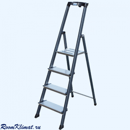 Стремянка с анодированными боковинами Krause Securo Monto 8 широких ступеней (126467)