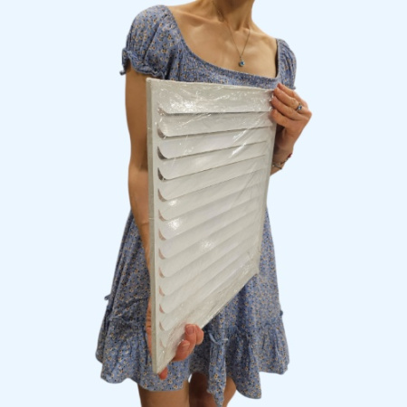 РМ 350х350 белая Решётка вентиляционная металлическая