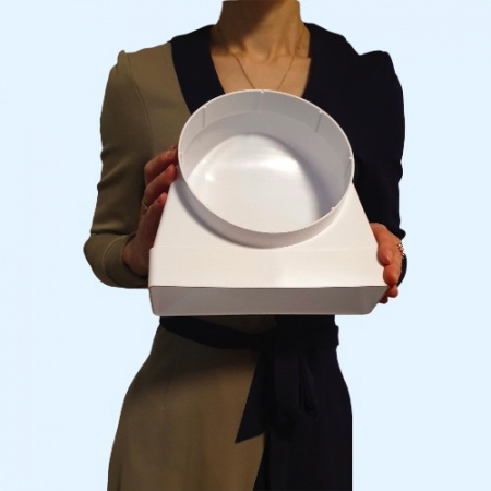 620СК16КП ERA Переходник СККП D160 90° 60х204 пластик