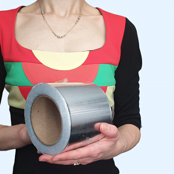 100мм 25мкм 40м Shuft Лента-скотч алюминиевая