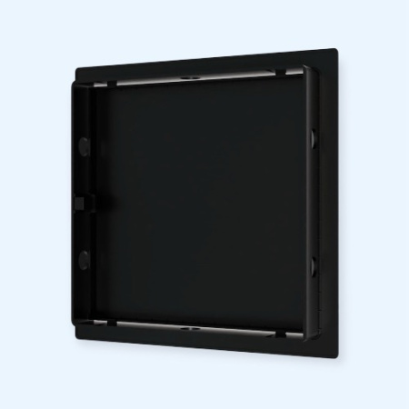 L1515N black Люк ревизионный LN фланец 150х150 нажимной 172х172 пластик black EVECS