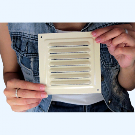 Решетка вентиляционная металлическая Вентс (Vents) МВМ 125c бежевая