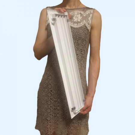 1WA 500*100 Shuft алюминиевая настенная однорядная решетка с регулируемыми жалюзи