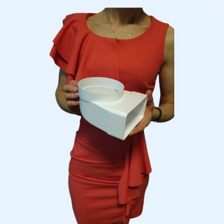 612СК10ФП ERA Переходник СКФП D100 90° 60х120 пластик