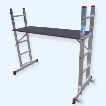 KRAUSE CORDA 2х6 с парой роликов (080035) Малые алюминиевые подмости