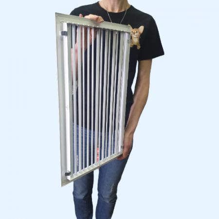 1WA 500*300 Shuft алюминиевая настенная однорядная решетка с регулируемыми жалюзи