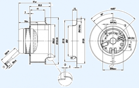 R2E133-BH66-05 Ebmpapst Вентилятор центробежный