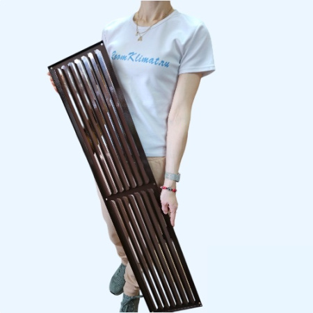 РМ 1000х200 коричневая Решётка вентиляционная металлическая