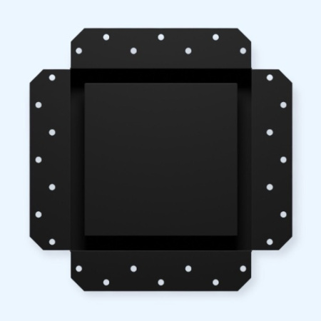 2020SGR ERA Решетка вентиляционная SGR 200х200 окраш.сталь Matt black