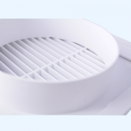 2121П12Ф ERA Решетка вентиляционная ПФ фланец D125 разъемная 208х208 пластик