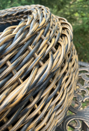 Кашпо шар из искусственного ротанга Аксель 20 литров